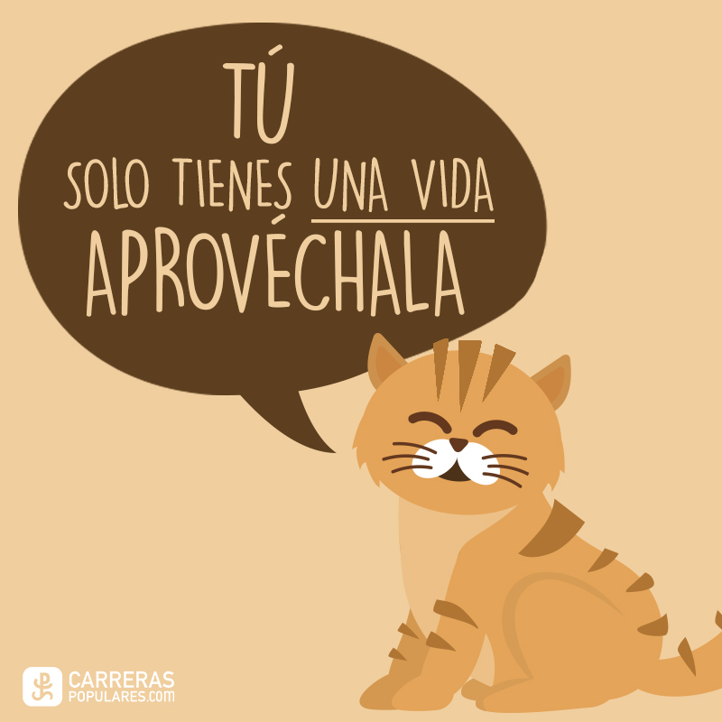 Tú solo tienes una vida ¡aprovéchala!