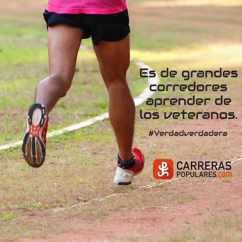 Es de grandes corredores aprender de los veteranos. ‪#‎Verdadverdadera‬