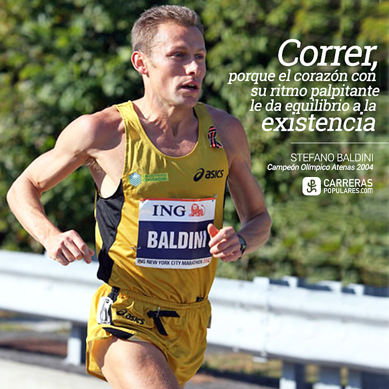 Correr, porque el corazón con su ritmo palpitante de la equilibrio a la existencia