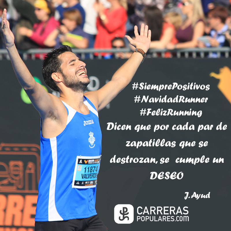 Dicen que por cada par de zapatillas que se destrozan, se cumple un DESEO. J.Ayud #SiemprePositivos #NavidadRunner #FelizRunning