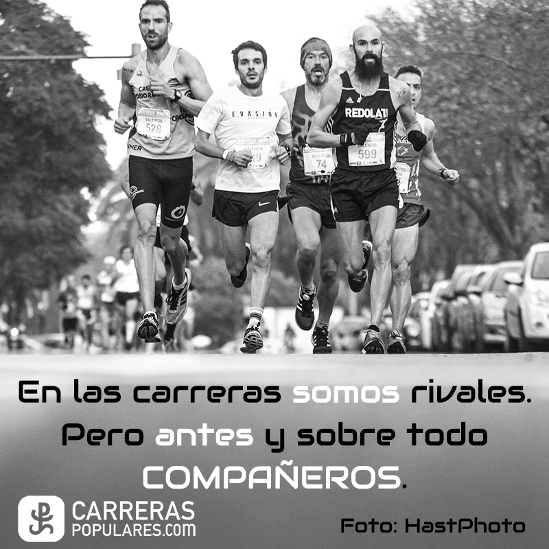 En las carreras somos rivales...