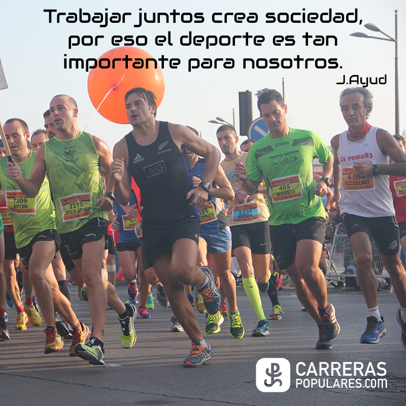 Trabajar juntos crea sociedad, por eso el deporte es tan importante para nosotros. -J. Ayud