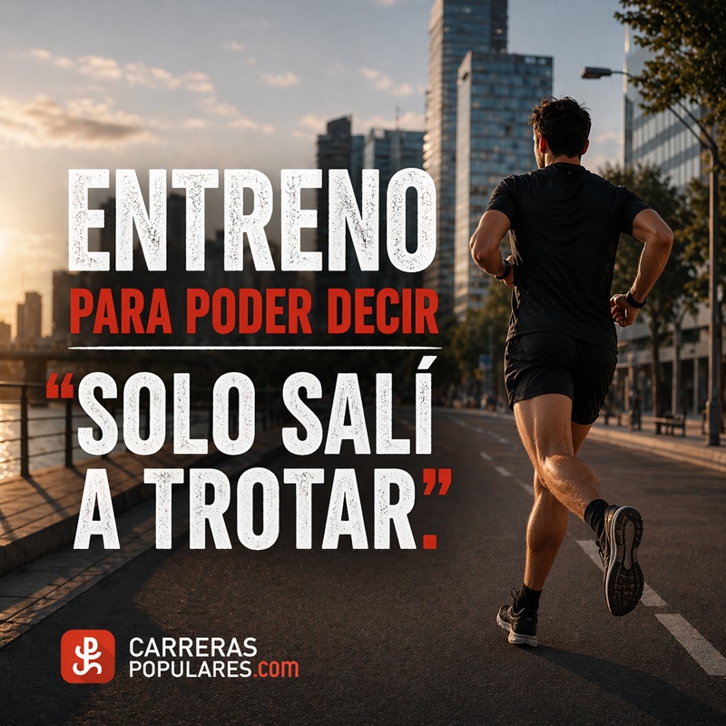 Entreno para poder decir ‘solo salí a trotar’.