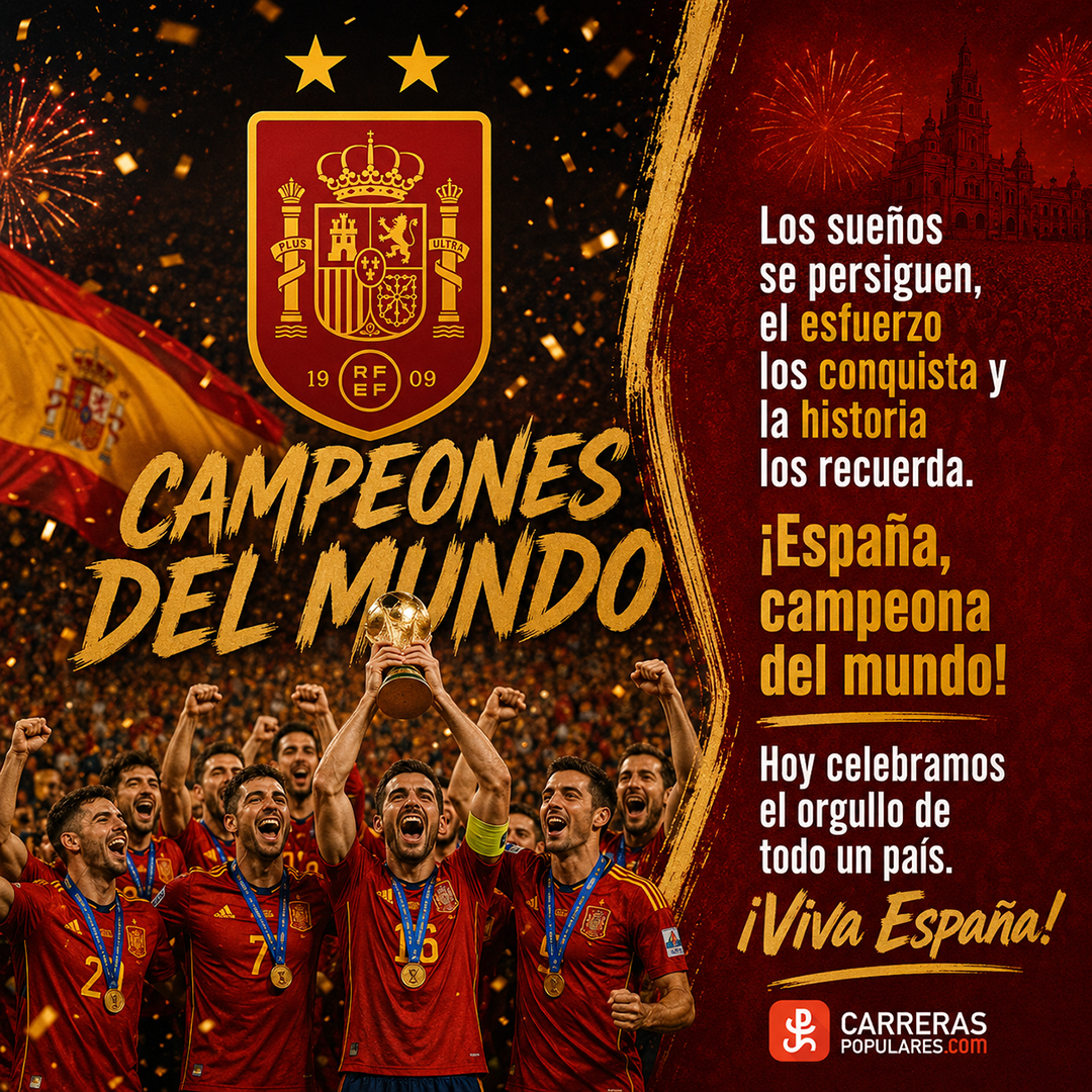 Los sueños se persiguen, el esfuerzo los conquista y la historia los recuerda. ¡España, campeona del mundo! Hoy celebramos el orgullo de todo un país.