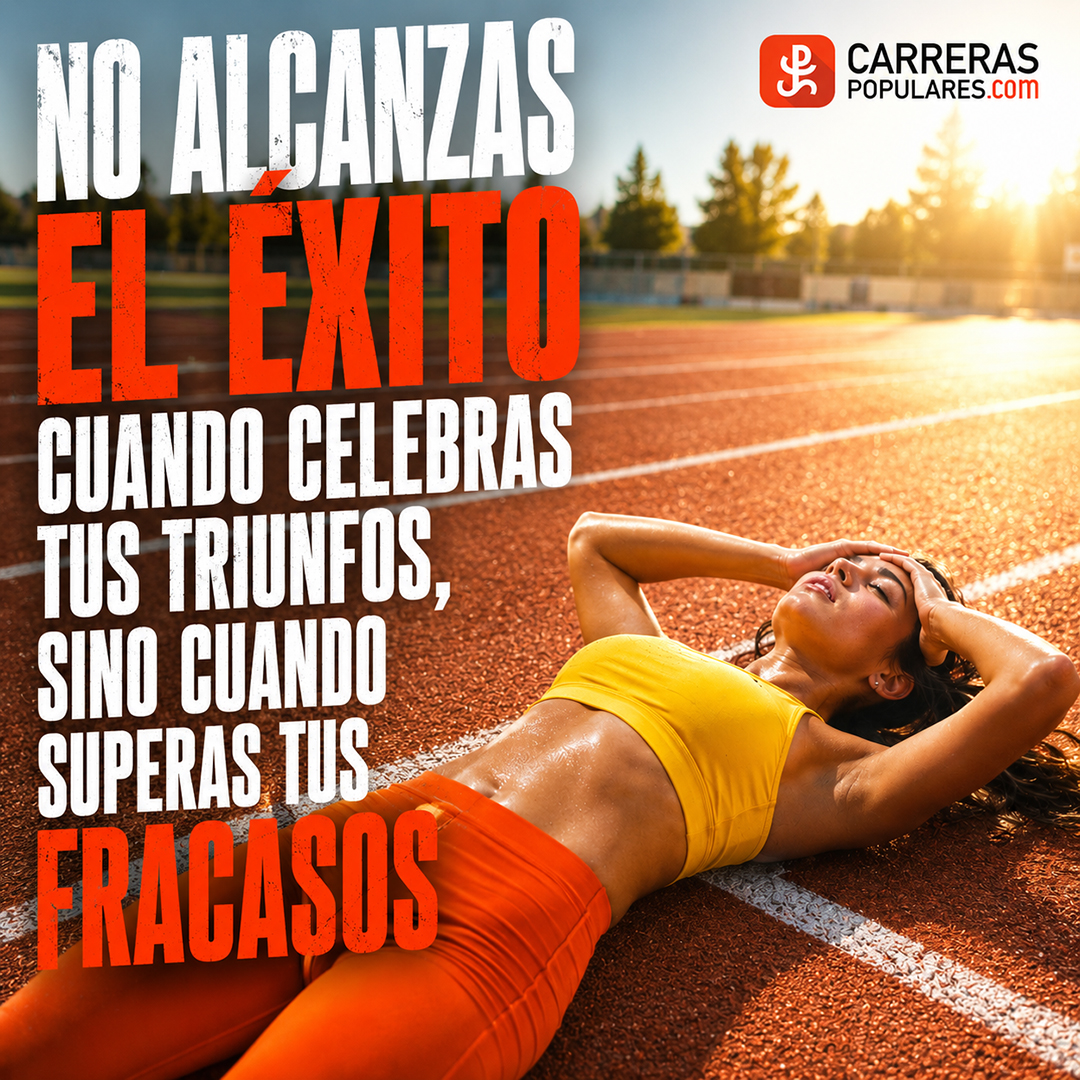 No alcanzas el éxito cuando celebras tus triunfos, sino cuando superas tus fracasos