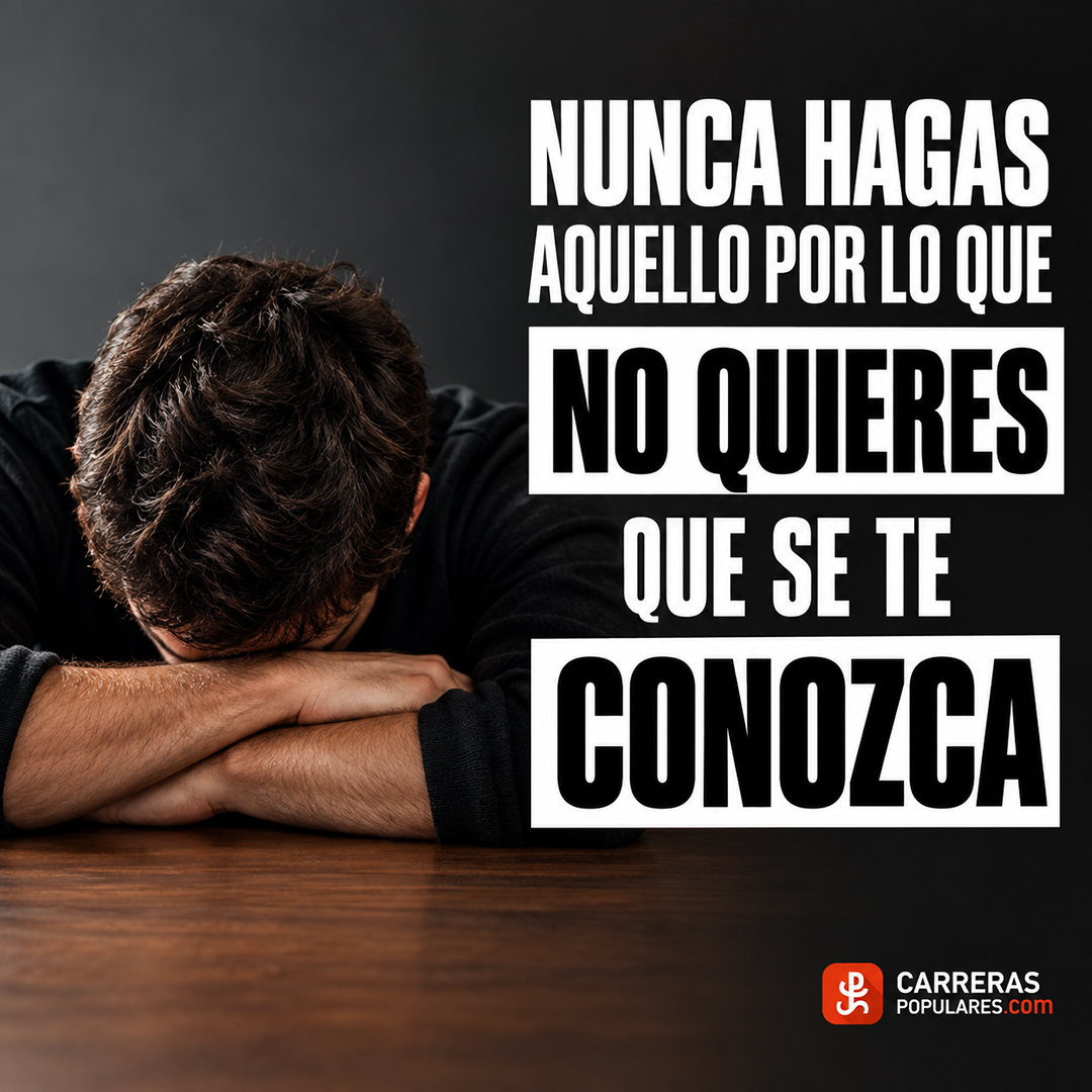 Nunca hagas aquello por lo que no quieres que se te conozca