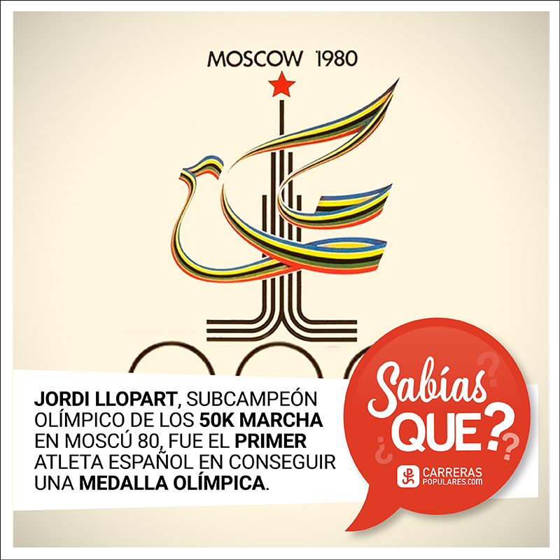 Jordi Llopart, subcampeón olímpico de los 50 km marcha en Moscú 80, fue el primer atleta español que consiguió una medalla olímpica.