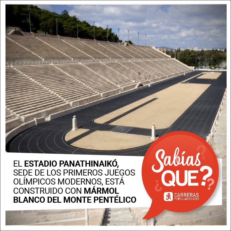 El Estadio Panathinaikó, sede de los primeros Juegos Olímpicos Modernos, está construido con mármol blanco del Monte Pentélico.