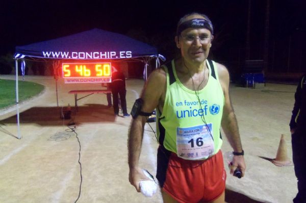 Santiago Hitos, tras participar en la Maratón en Pista en Ceutí